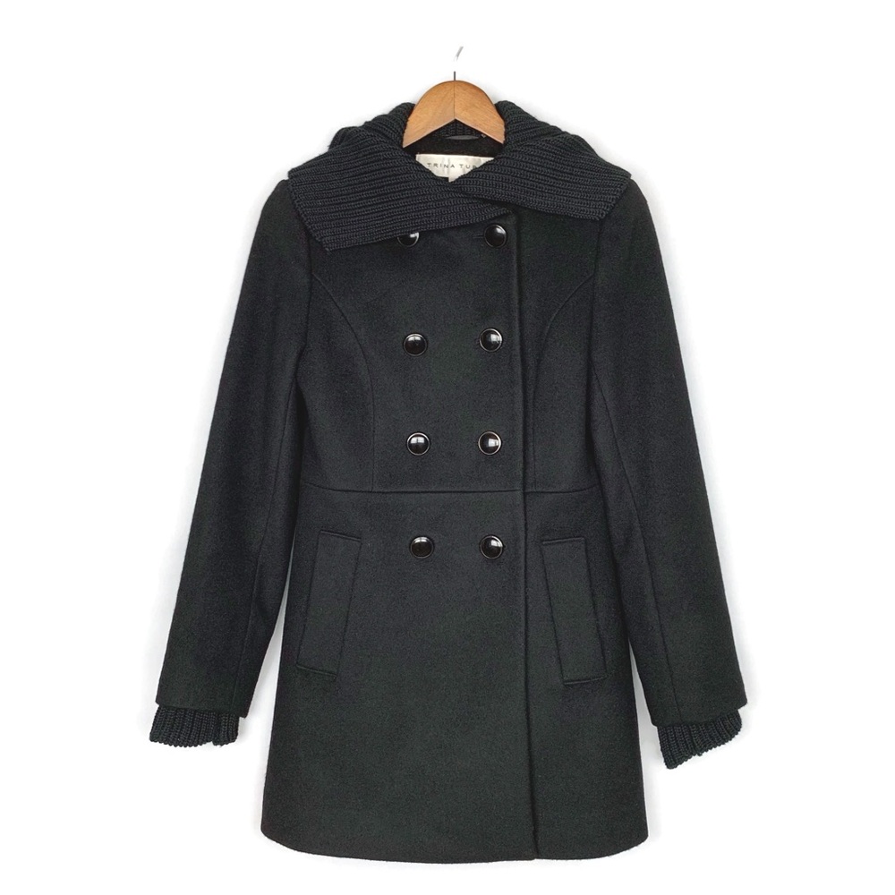 Trina Turk Wool Cashmere Double Breasted Coat